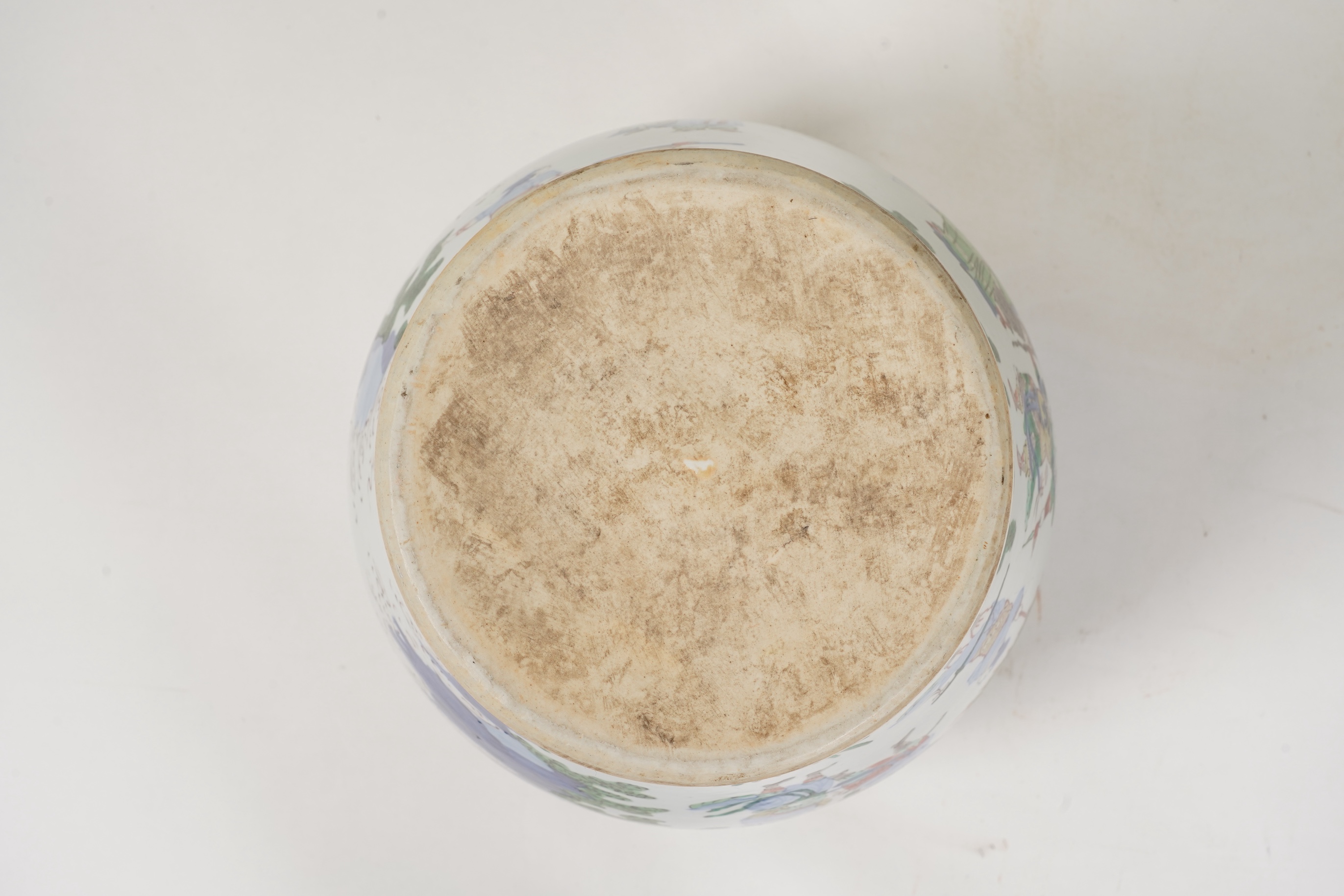A Chinese wucai baluster jar, possibly Shunzhi / Kangxi period